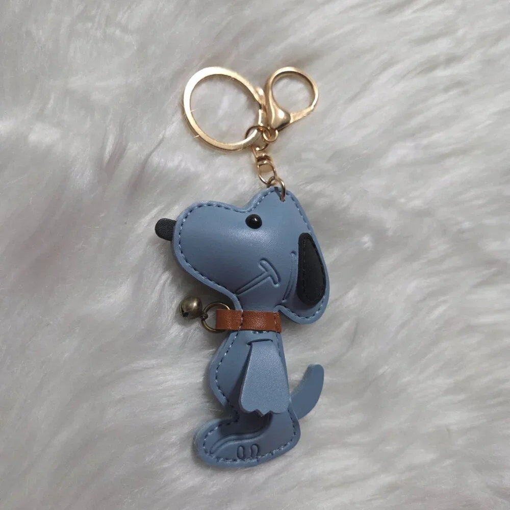 Peanuts Faux Leather Snoopy Keychain